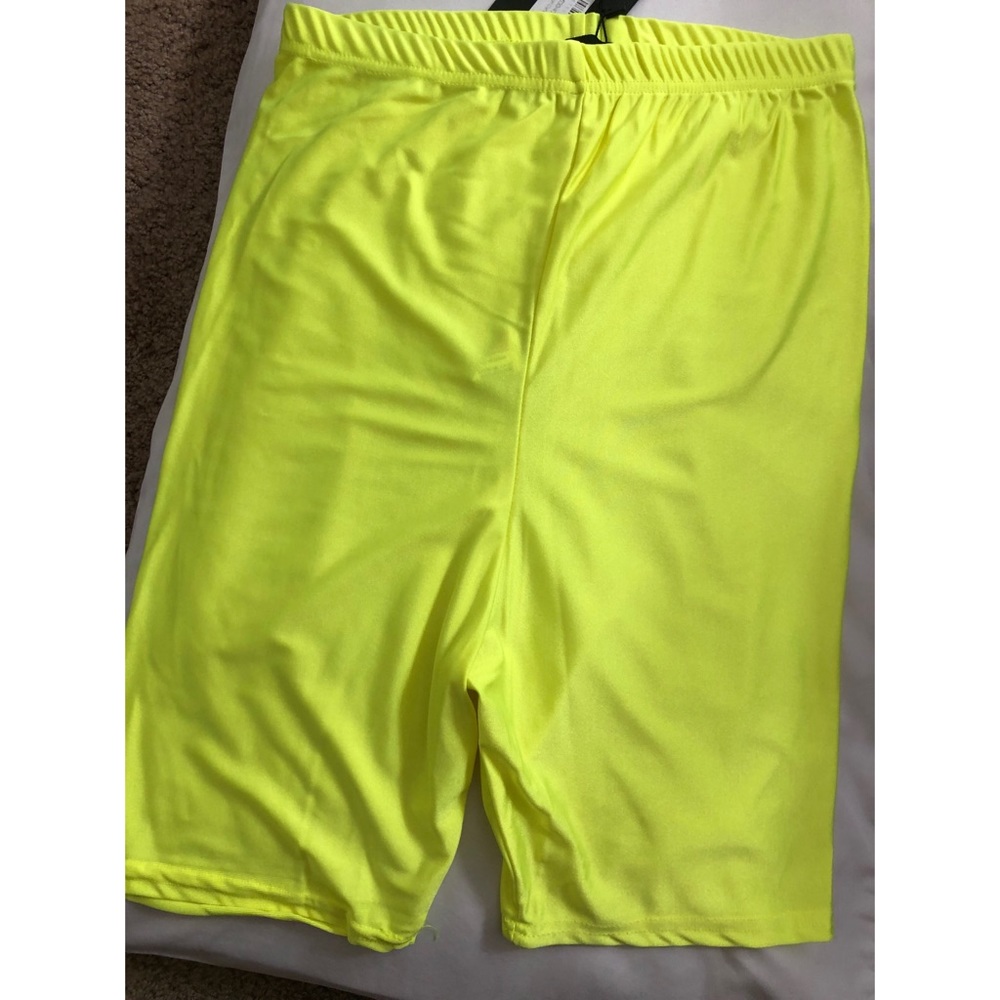 New Neon Yellow Biker Shorts